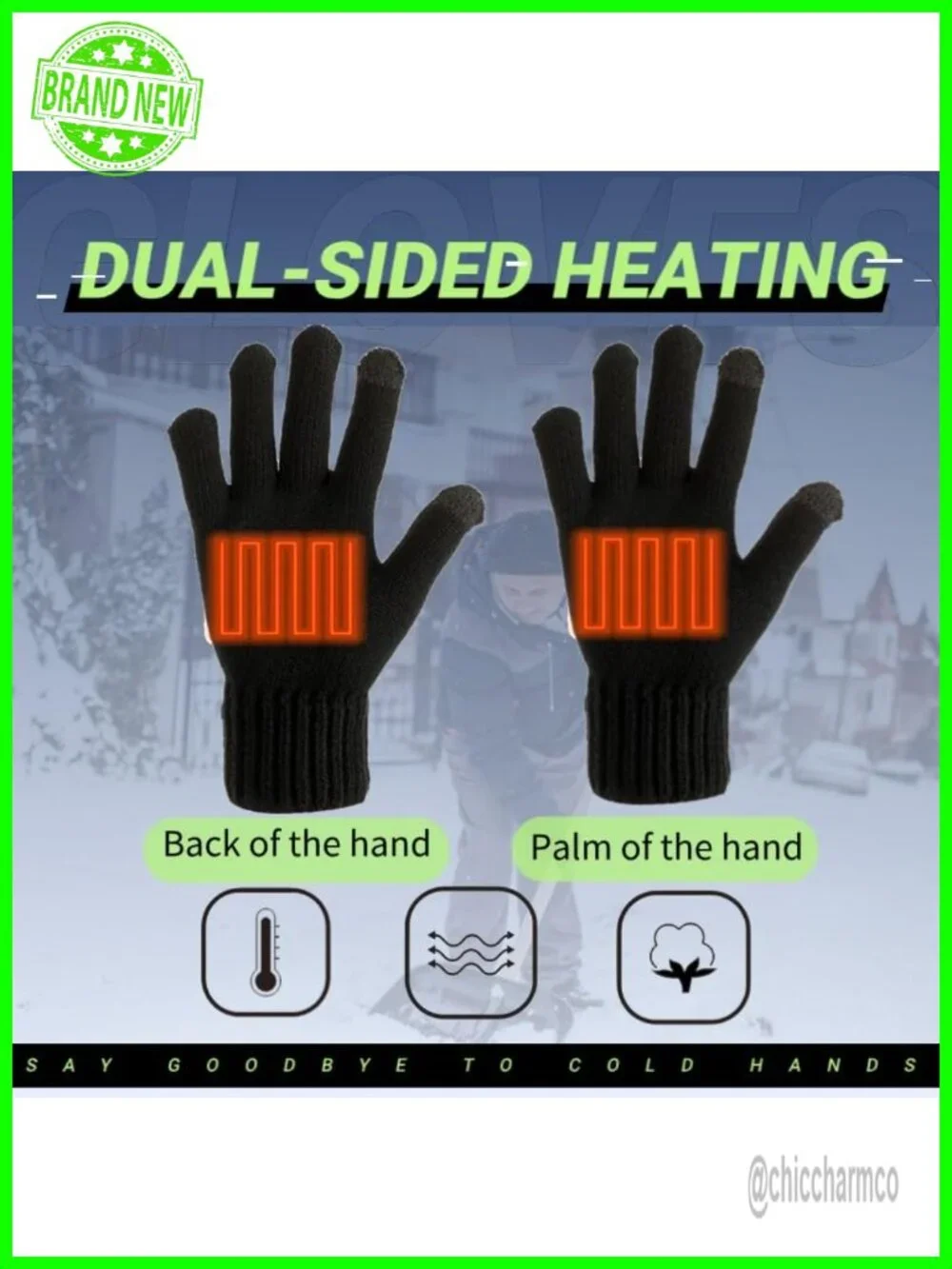 USB Heated Gloves for Winter Touch Screen Thermal Knit Gloves Men Women